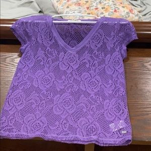 Aeropostale purple lace shirt